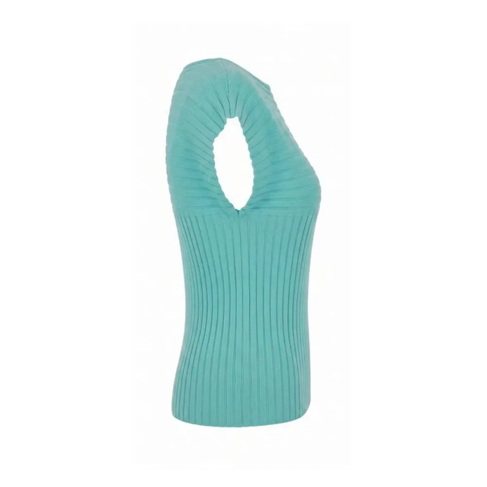 Malo Light Blue Cotton Women Women's Sweater - Picture 2 of 3